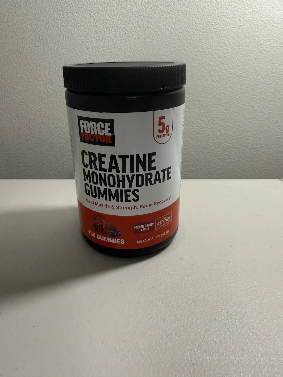 Force Factor Creatine Monohydrate Gummies, 150 Gummies, Unopened