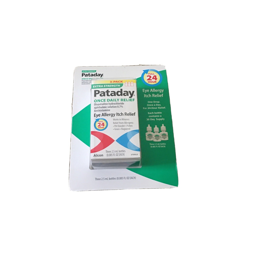 3-Pack Pataday Extra Strength Eye Allergy Itch Relief Drops 2.5mL each Exp 03/27