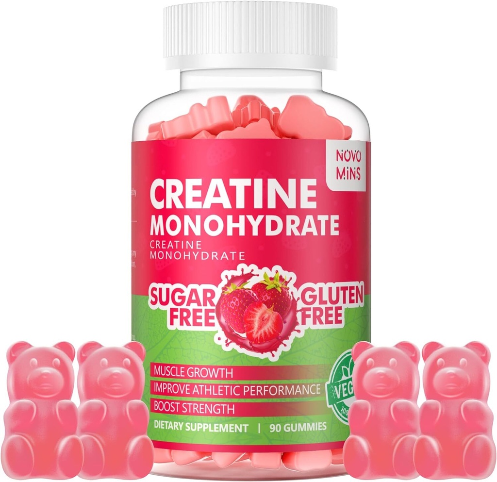 Creatine Monohydrate Gummies 5000mg for Men & Women, Chewables Creatine Monohydr
