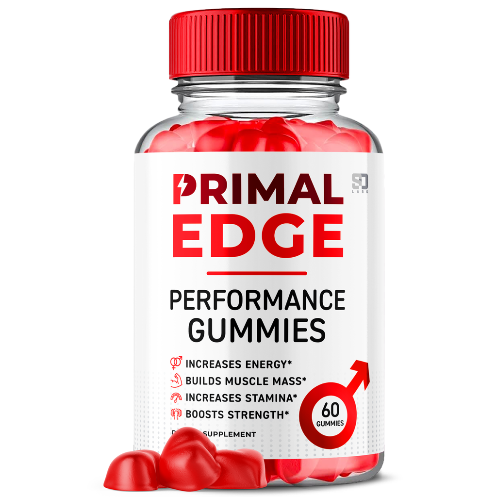 Primal Edge Male Gummies - Enhances Energy, Vitality & Stamina - 60 Gummies
