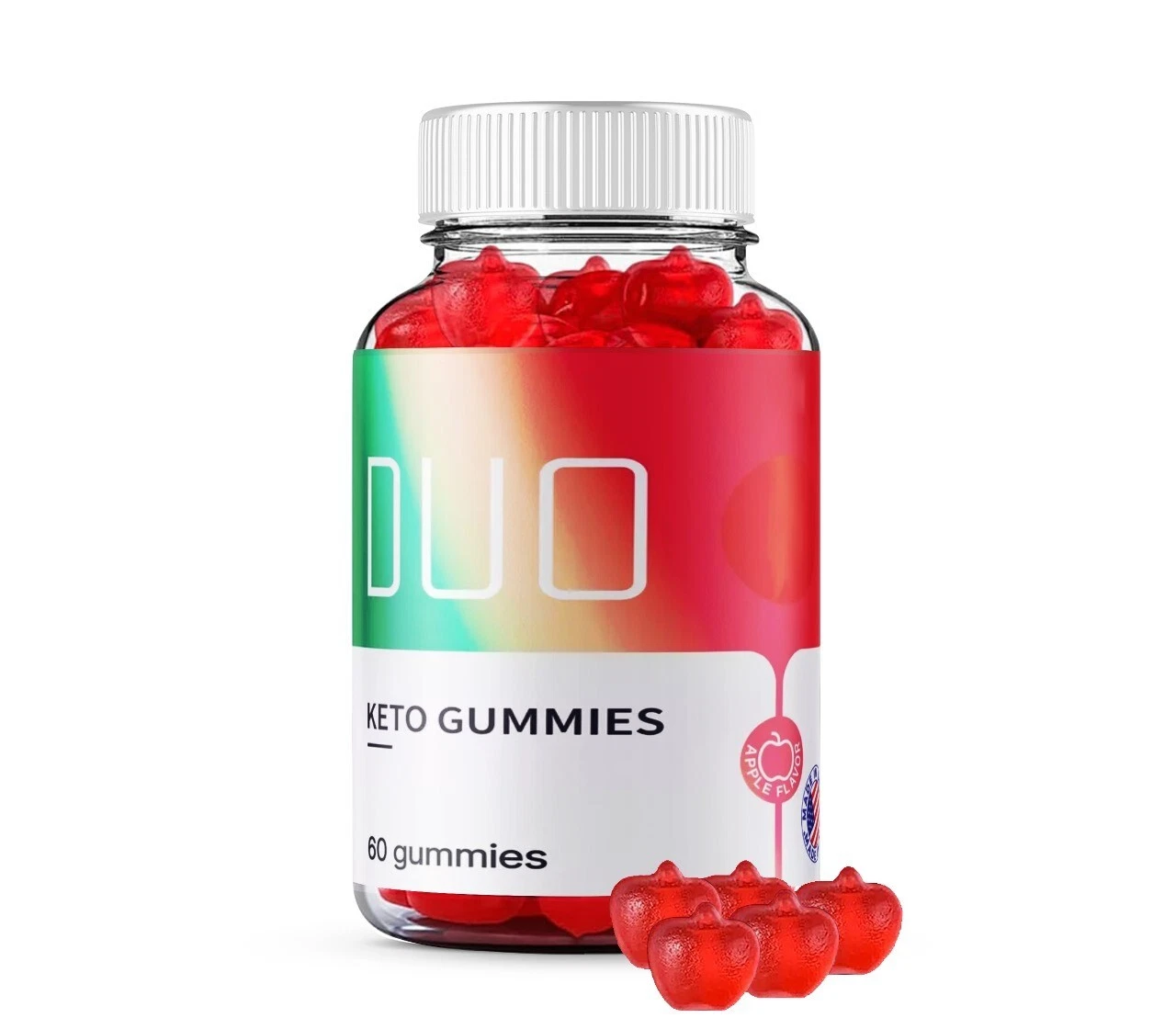 Duo Keto ACV Advanced Gummies For Weight Loss, Apple Cider Vinegar (60 Gummies)