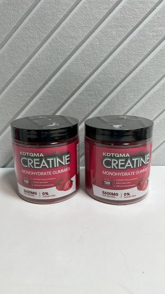 2x Creatine Monohydrate Gummies 5600MG Strawberry Flavored 120ct Each EXP:09/26