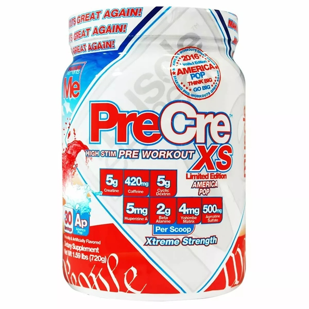 Muscle Elements PreCre XS Energy Strength Creatine 30 Serving AMERICA POP - SALE
