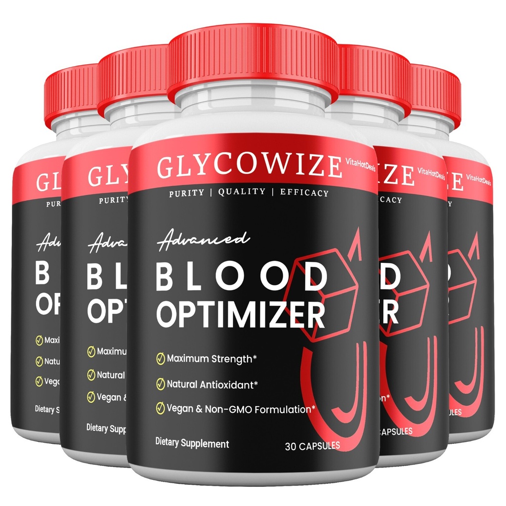 GlycoWize Blood Support Capsules, Max Strength Glyco Wize Pills (5 Pack)