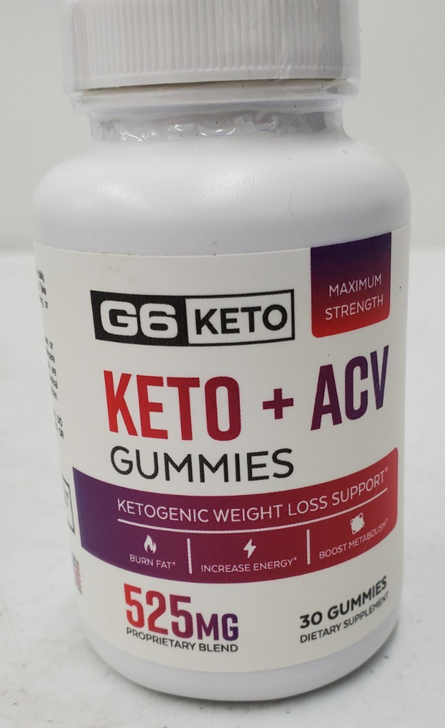 G6 KETO + ACV GUMMIES KETOGENIC WEIGTH LOSS SUPPORT 525mg 30 Gummies EXP: 1/26