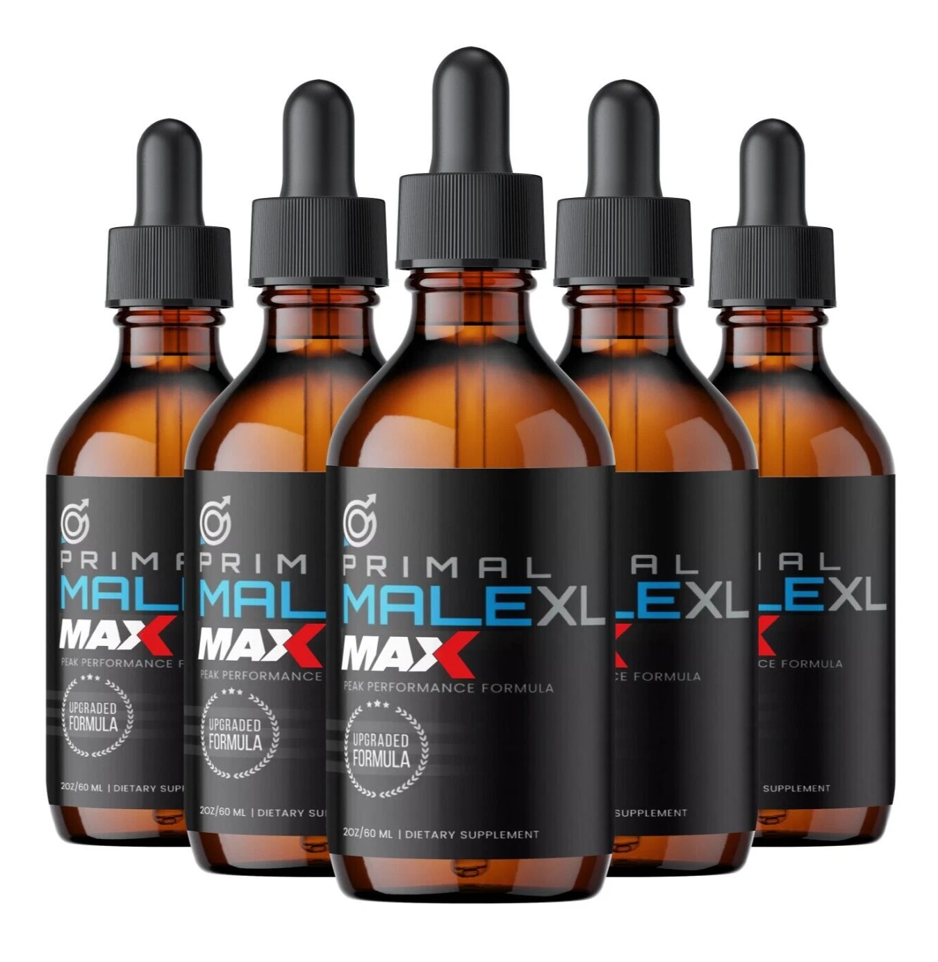 Primal Male XL MAX for Men ED Drops for men BigD Fast Ship ( 5 Pack )