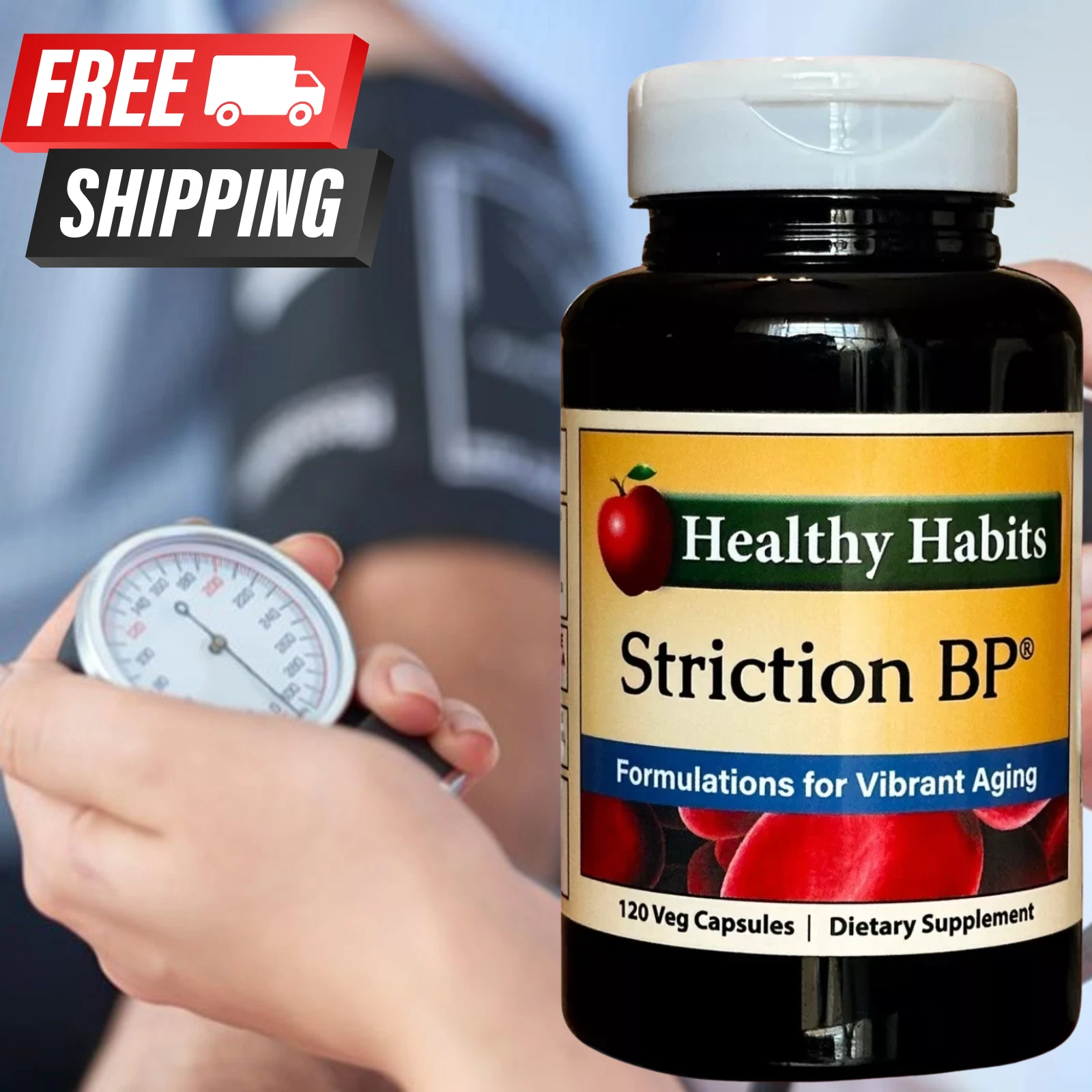 Striction BP Advanced Formula Support Healthy Blood Pressure FREE SHIPPING.