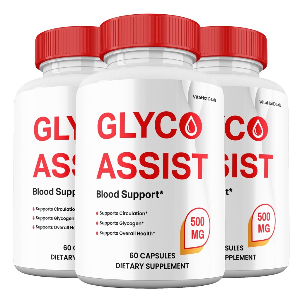 Glyco Assist Capsules, Glyco Supplement Max Strength, GlycoAssist Pills (3 Pack)
