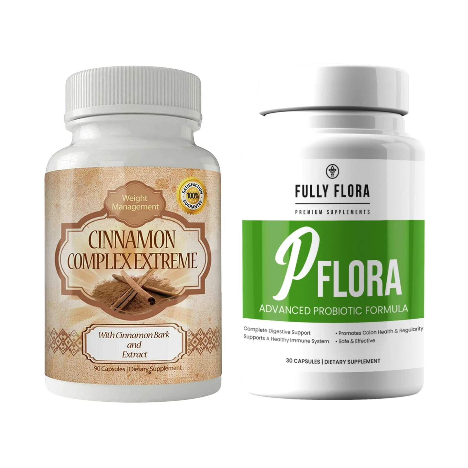 Cinnamon Extract Weight Loss Pills & Flora Probiotic Immune Health Suppplement