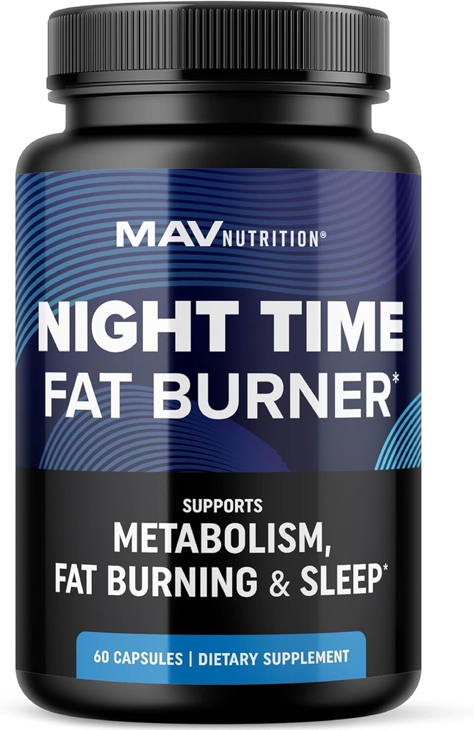 MAV Night Time Fat Burner for Weight Loss Support Sleep Aid Appetite Suppressant
