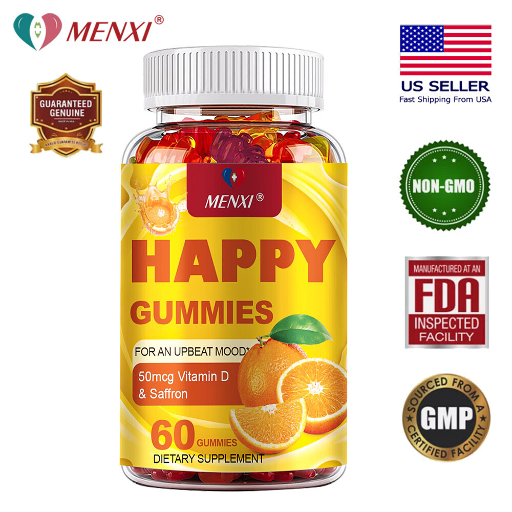 Hello Happy Gummies - Remain Optimistic of Mood - with Vitamin D & Saffron