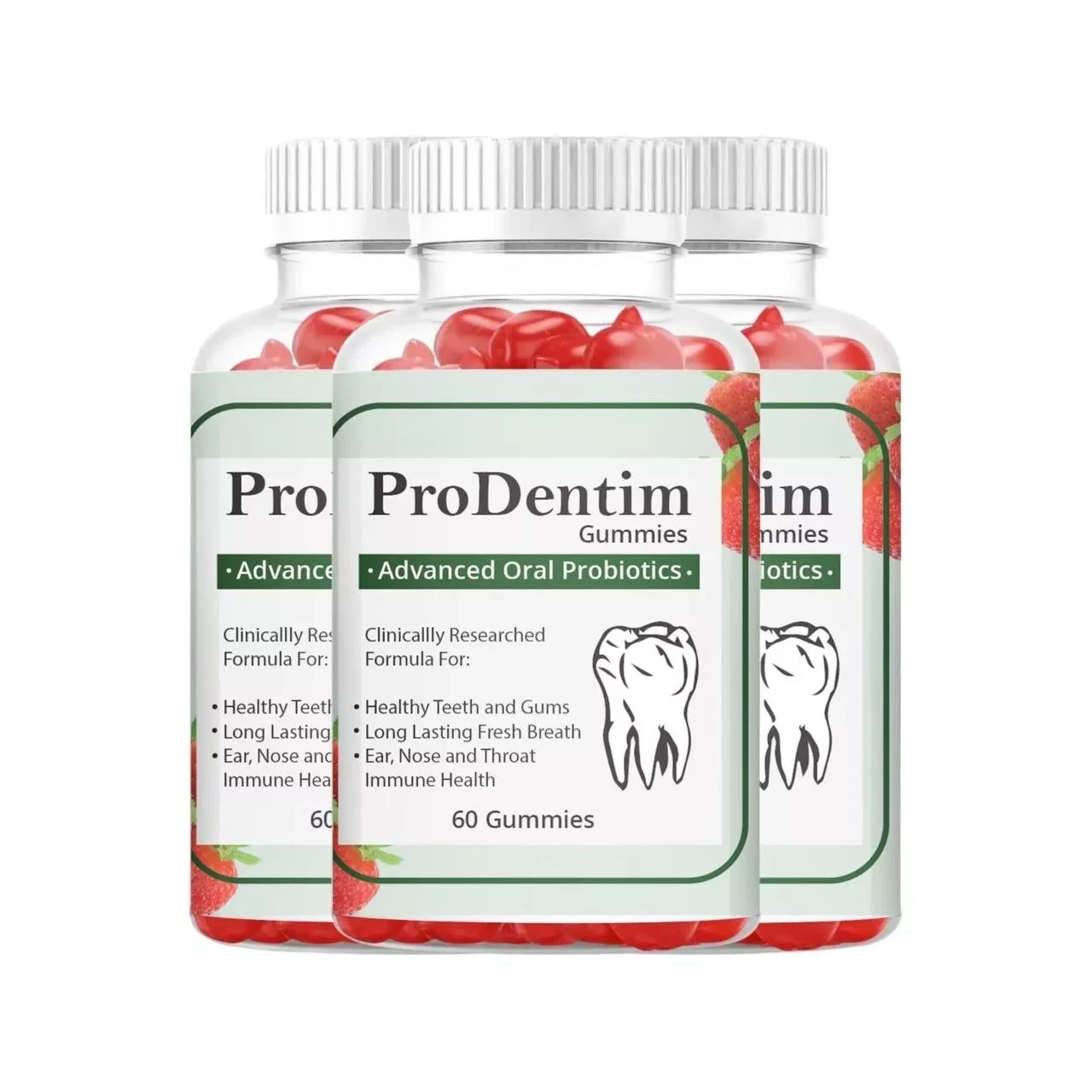 3-Pack Prodentim Gummies Dental Supplement for Teeth and Gums - 180 Gummies