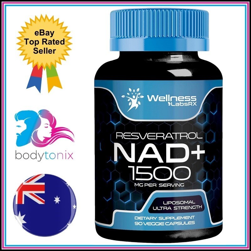 LIPOSOMAL NAD+ Resveratrol 1500mg ULTRA STRENGTH Anti Aging Formula 90Ct