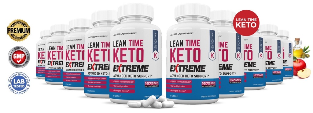 Lean Time Keto ACV Pills Extreme 1675MG New Improved Formula 10 Pack