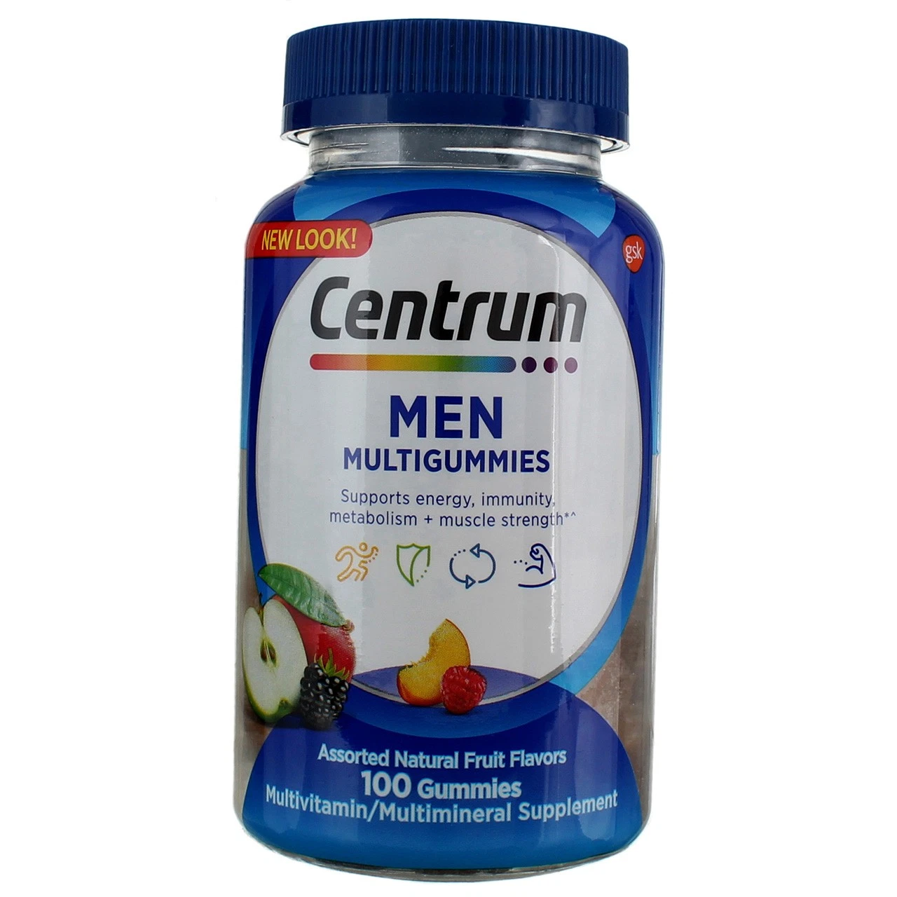 Centrum Men Multivitamins Gummies, Natural Fruit, 100 Ct