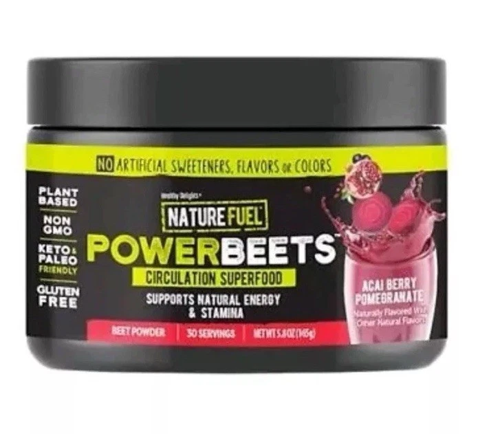 Nature Fuel Power Beets Super Concentrated Non-GMO Beet Juice Powder 30 Servings