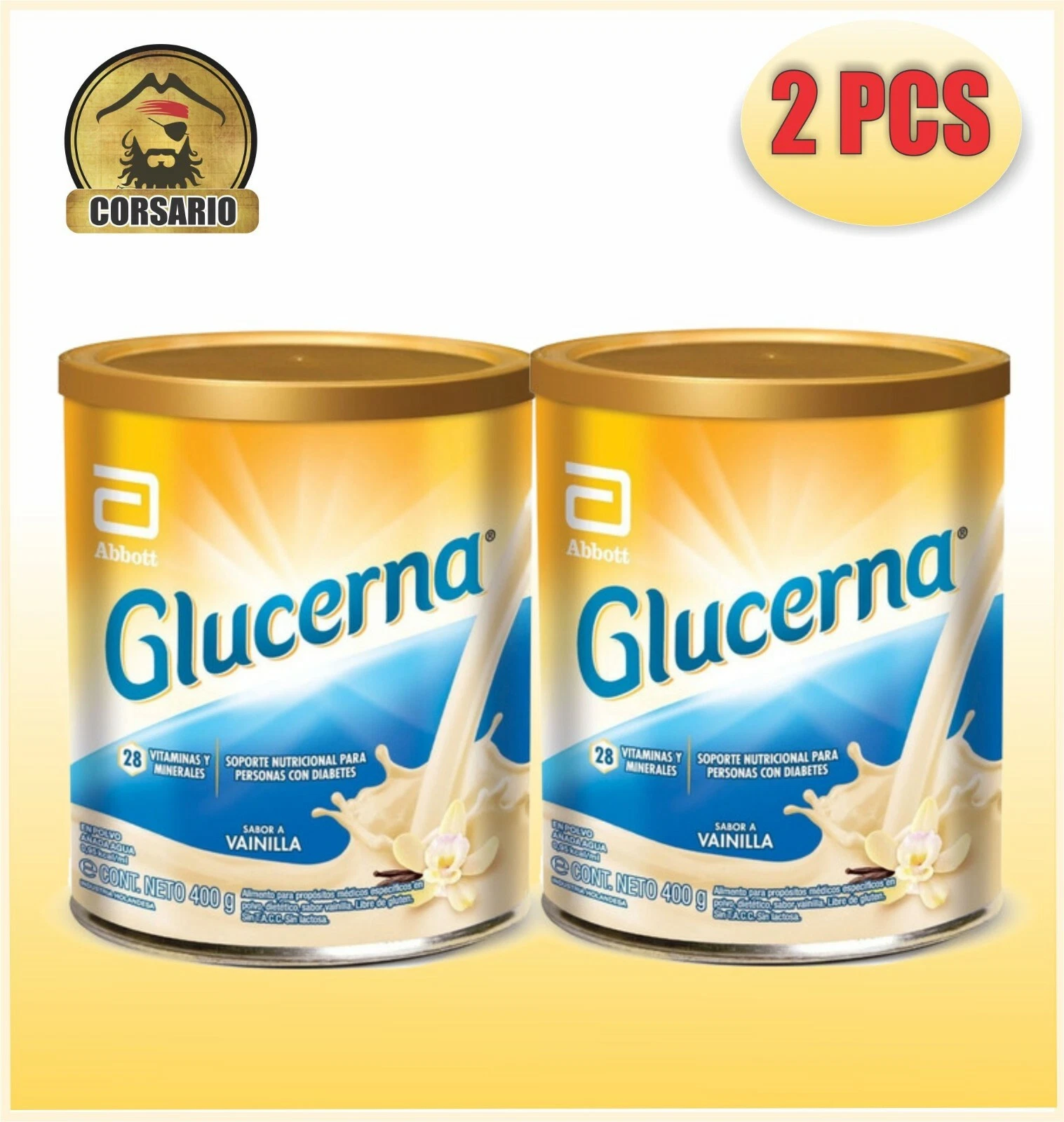 GLUCERNA SUPPLEMENT POWDER VANILLA FLAVOR IN-PACK X 2 - 400gr