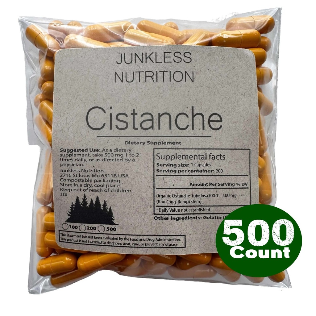 Organic CISTANCHE TUBULOSA High Potency 100:1 Extract (60 To 500 Capsules)