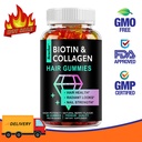 Biotin & Collagen Gummies - Skin,Hair & Nails Health,Strong Bone,Joint & Teeth