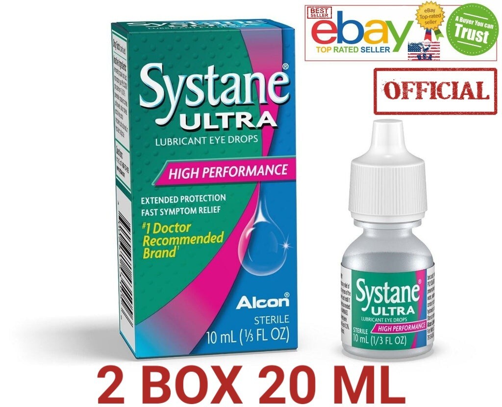 Systane Ultra 20 ml Lubricant Eye Drops OFFICIAL USA Dry Red Eyes Relief
