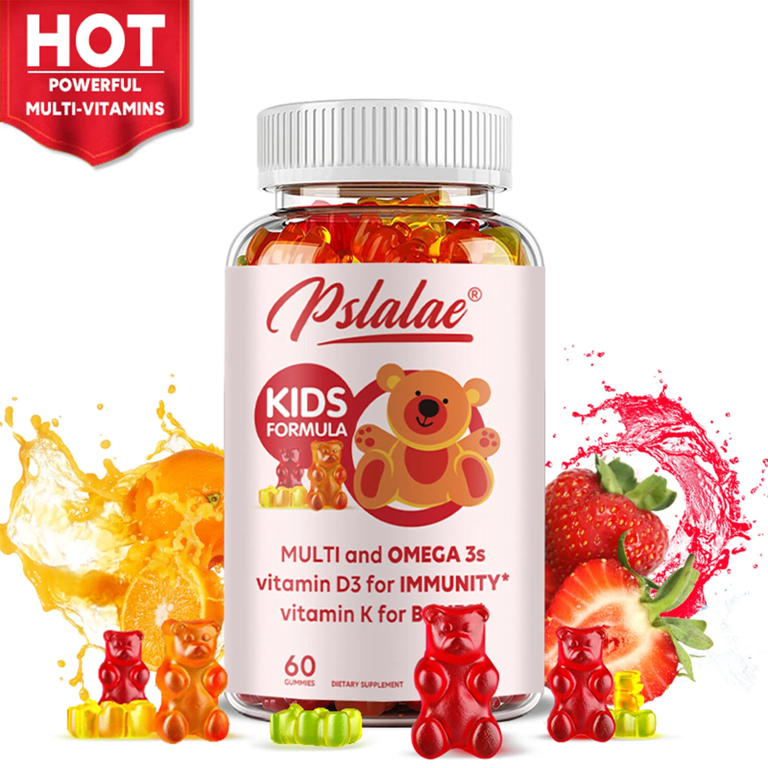 Kids Formula Gummies - Multivitamin, Omega 3 Fish Oil, EPA,DHA - Enhance Energy