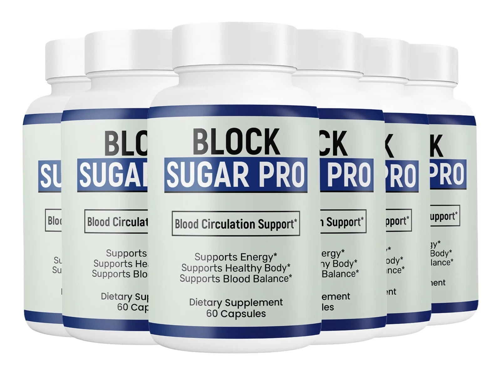 (6 Pack) Block Sugar Pro Capsules, Advanced Blood Support Formula