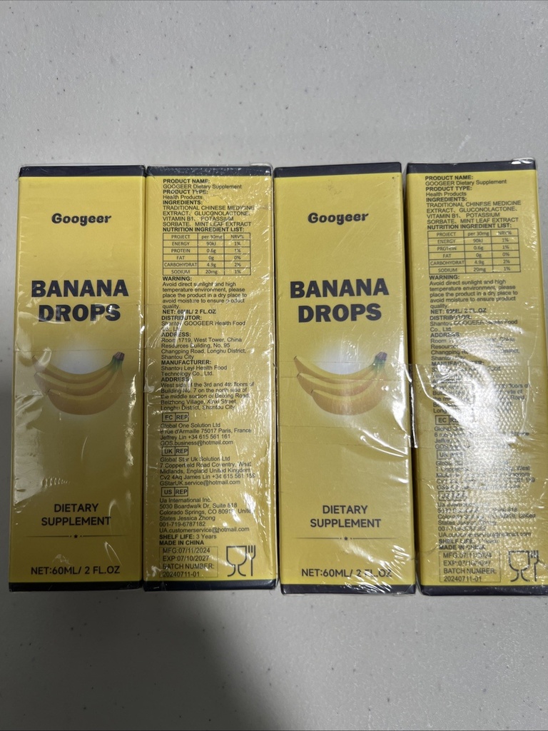 (4 Pack) Googeer Banana Drops to Accelerate Weight Loss and Maximize Fat Burning