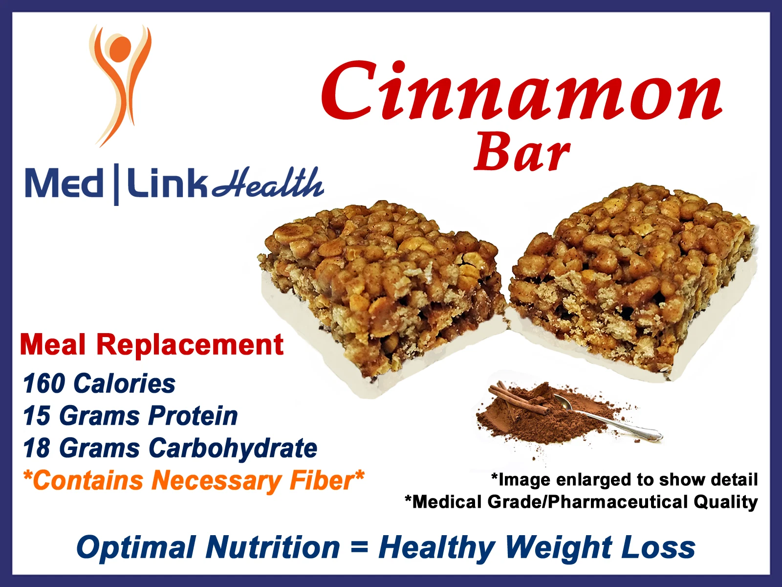 CINNAMON BAR Weight Loss Meal Replacement | 6 Boxes | SIMILAR TO Optifast® 800