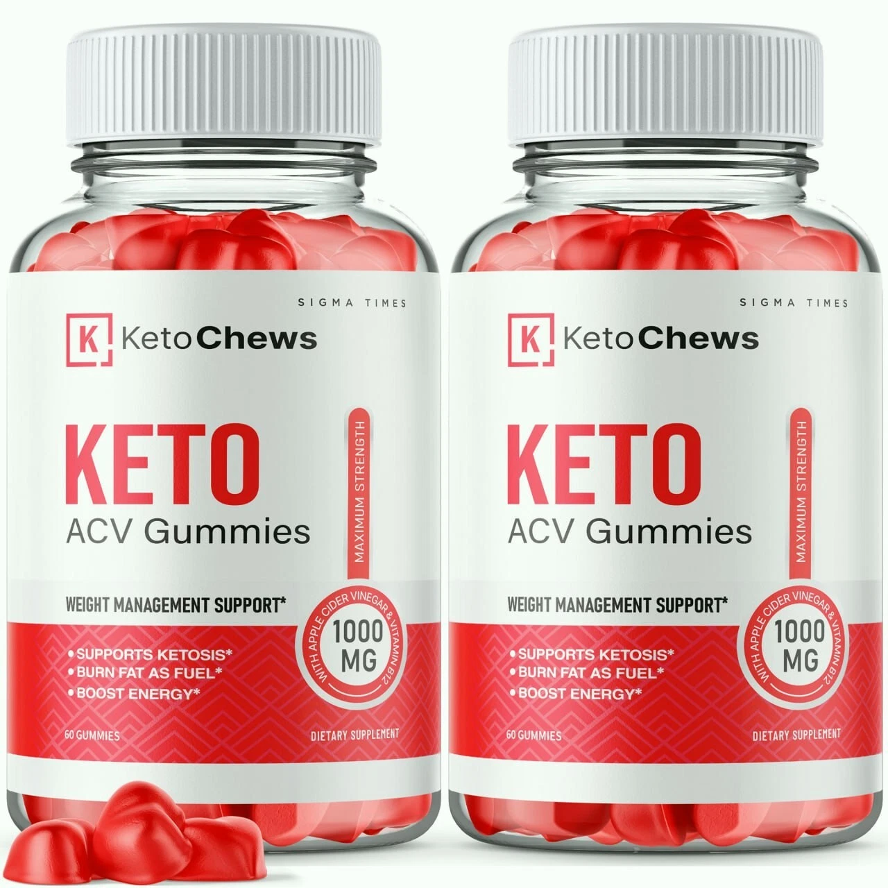 (2 Pack) Keto Chews ACV Gummies- Advanced ACV Keto Weight Loss Supplement