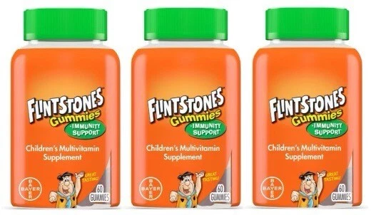 180 Flintstones Vitamins GUMMIES Extra Vitamin A C D E Zinc IMMUNE SUPPORT