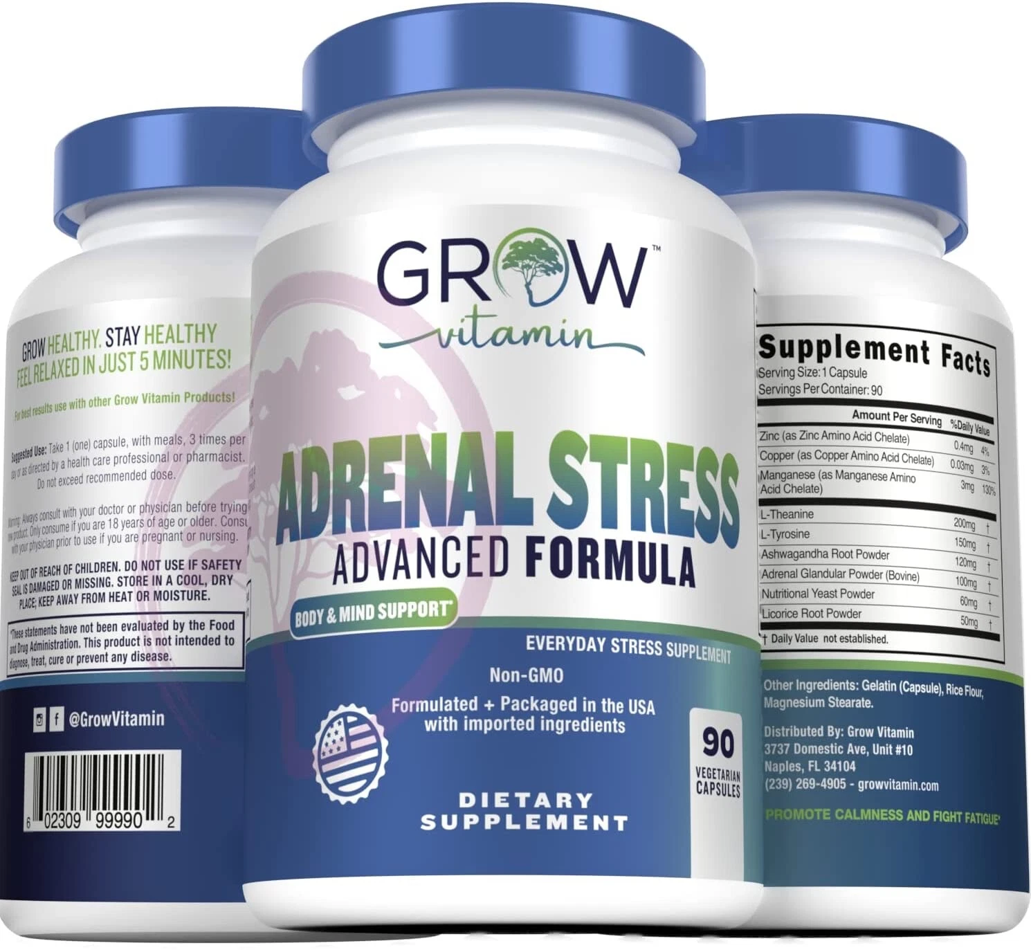 Stress Relief & Anti-Anxiety Supplement | Ashwagandha, L-Theanine, Mood Support