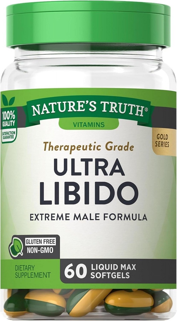 Nature’s Truth Ultra Libido Extreme Male Formula 60 Softgels Exp: 1/2027, Sealed