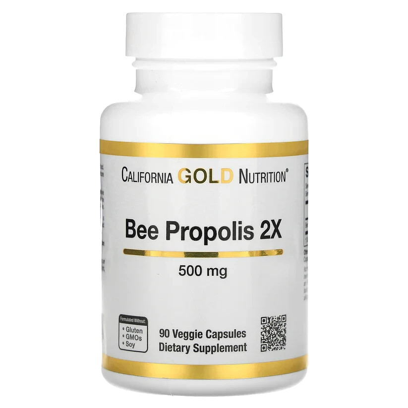 California Gold Nutrition Bee Propolis 2X Concentrated Extract 500mg 90pcs NEW