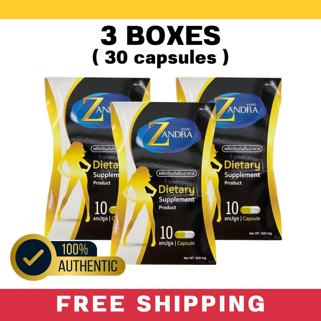 3x Zandra Dietary Supplement Detox Slimming Weight Management Burn Block Fat