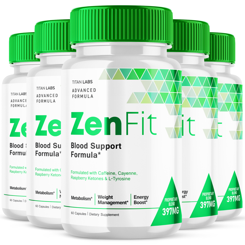 (5 Pack) Zenfit Blood Support Formula, Zen Fit Weight Loss Pills (300 Capsules)