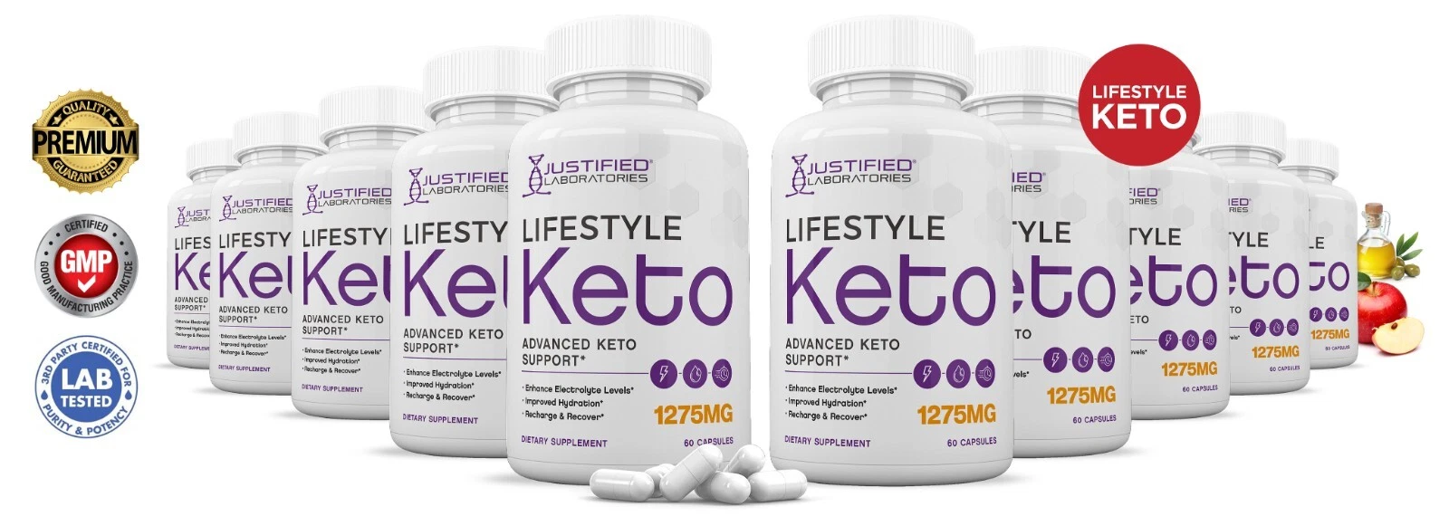 Lifestyle Keto ACV Pills 1275MG New Improved Formula 10 Pack