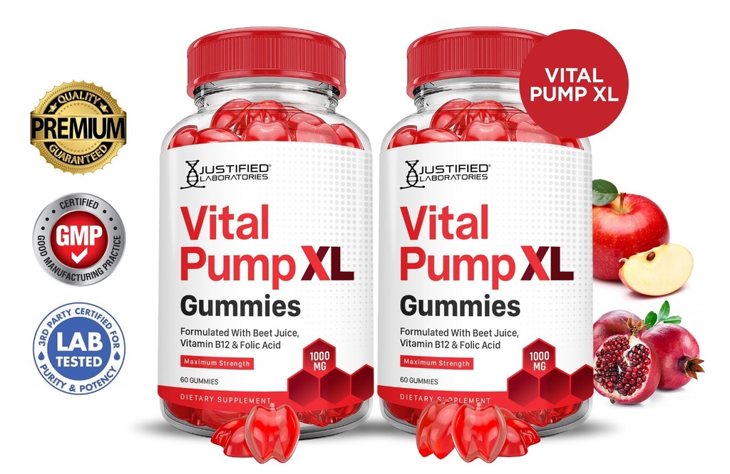 Vital Pump XL Performance Gummies 1000MG Advanced Formula For Men 2 Pack