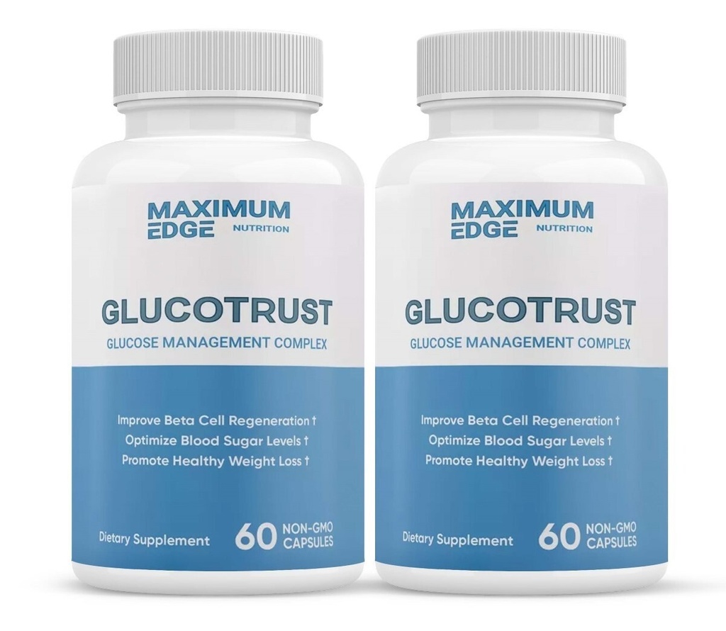 GLUCOTRUST Capsules, Glucotrust Blood Sugar Supplement Max Edge Formula (2 Pack)