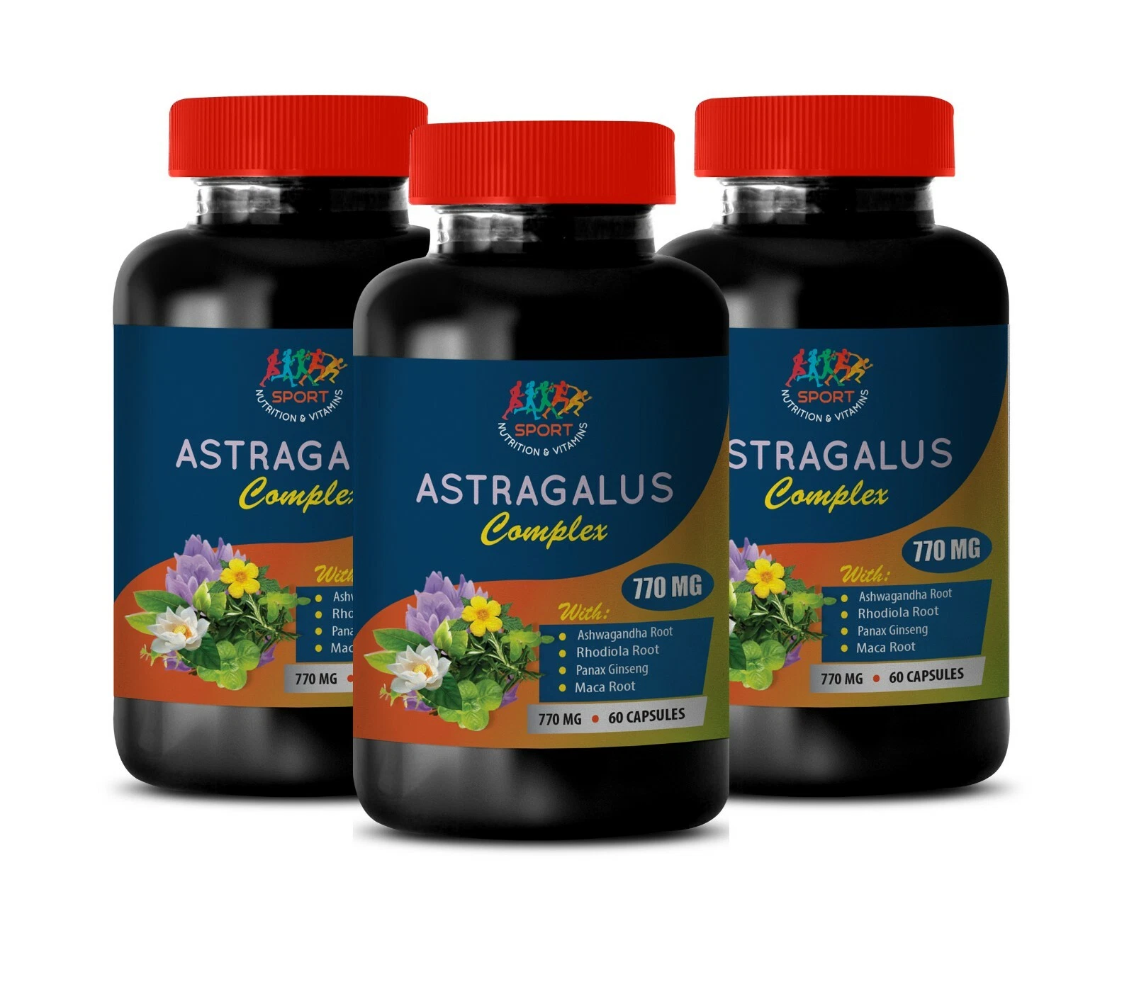 brain focus and memory supplements - ASTRAGALUS COMPLEX - panax ginseng herbal 3