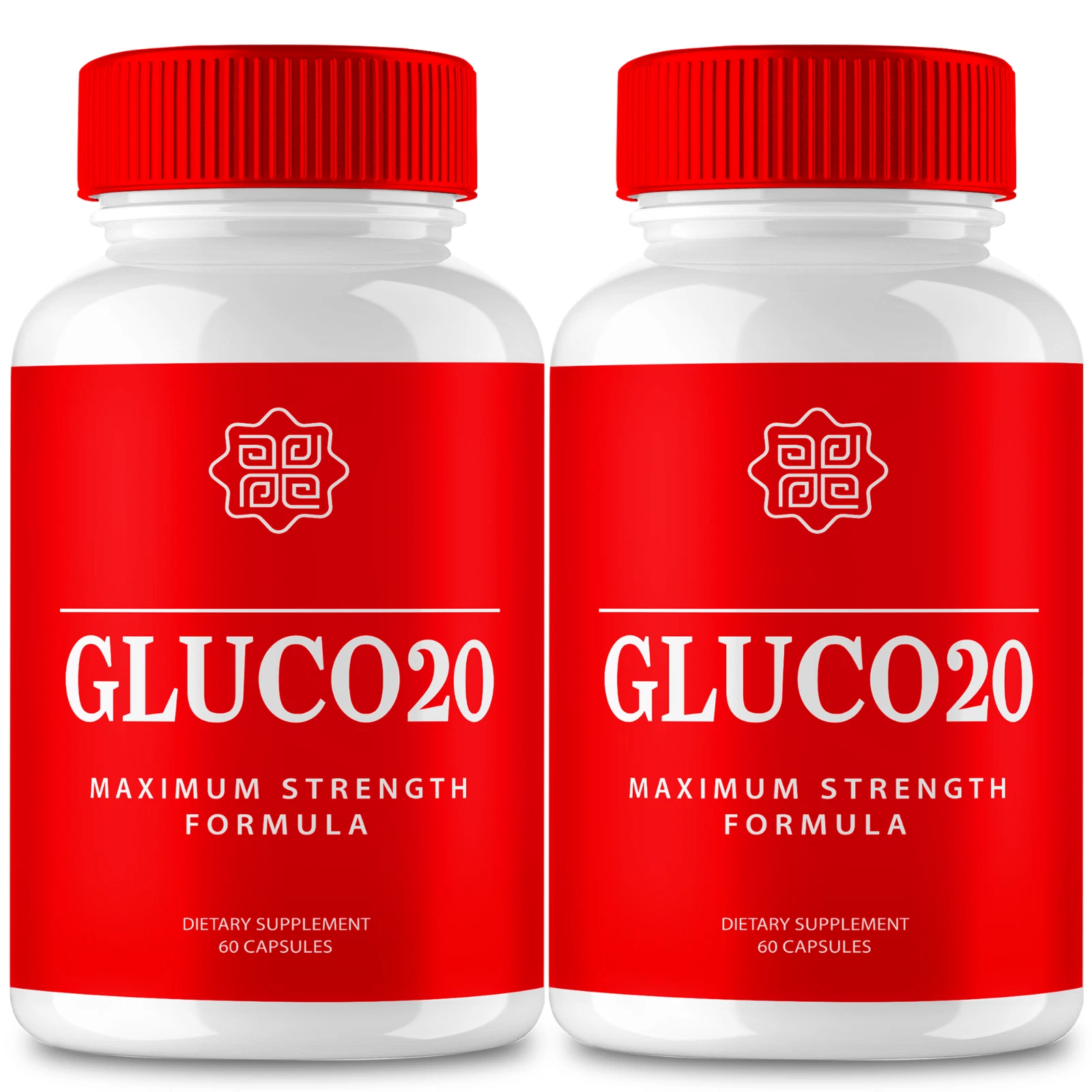 (2 Pack) Gluco20 Blood Support Capsules, Gluco 20 Blood Pills (120 Capsules)