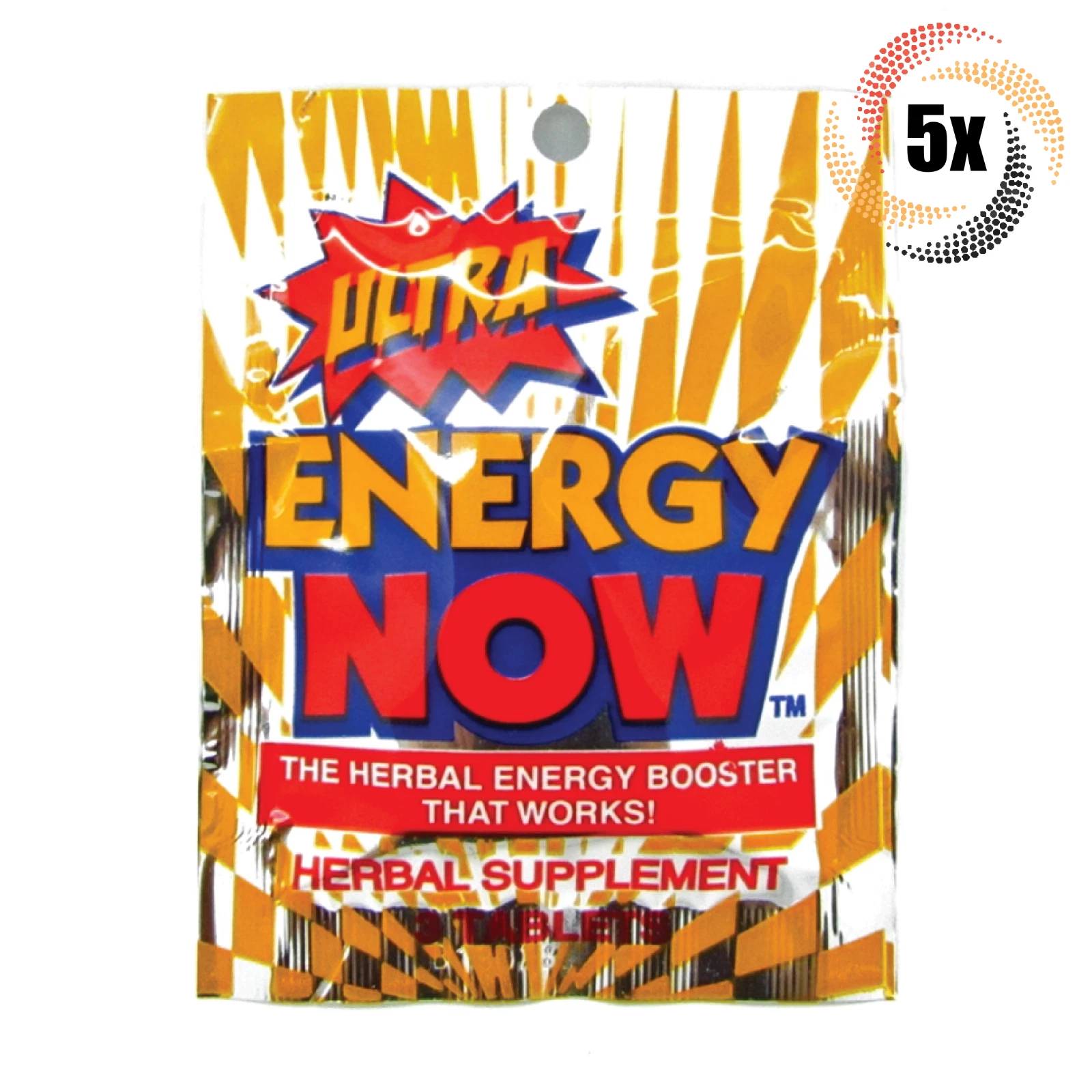 5x Packs Energy Now Ultra Weight Loss Herbal Supplements | 3 Tablets Per Pack