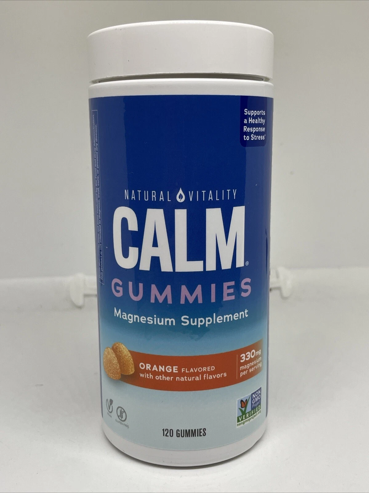 Natural Vitality Calm Magnesium Supplement ORANGE FLAVOR 120 Gummies EXP 12/2025