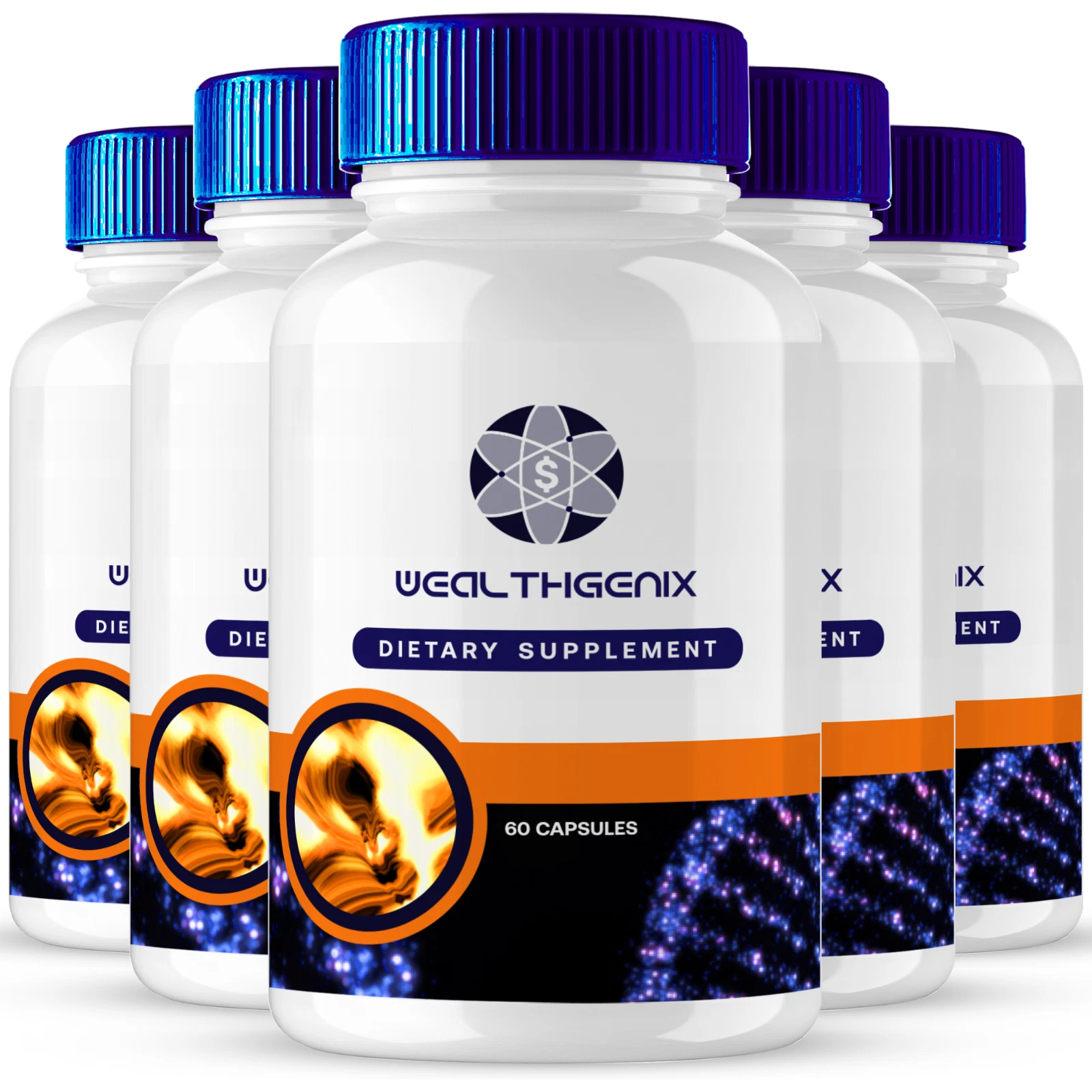 Wealthgenix Supports Cognitive Health, Wellness and Enhances Memory (5 Pack)
