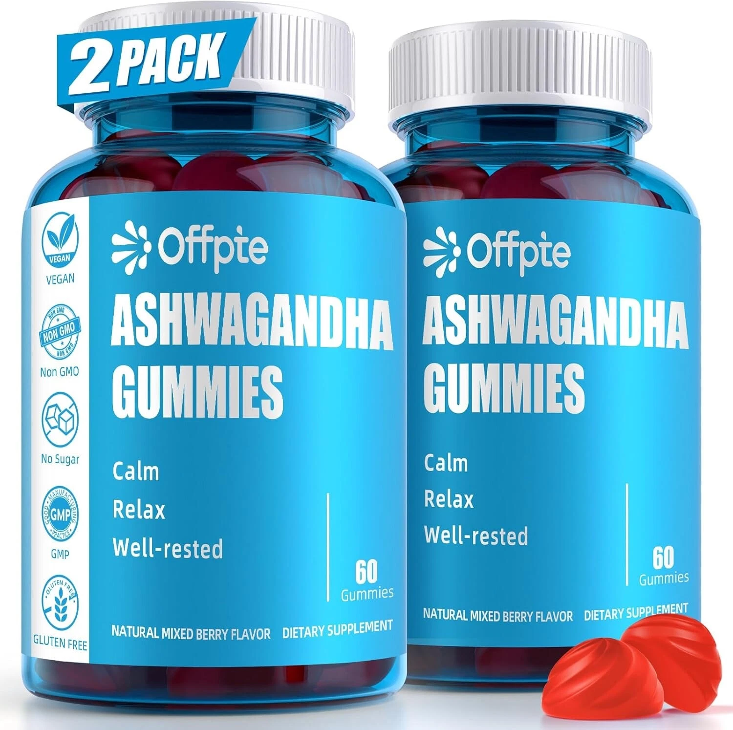 Ashwagandha Gummies for Women and Men, KSM-66 Ashwagandha Root Extract Supplemen