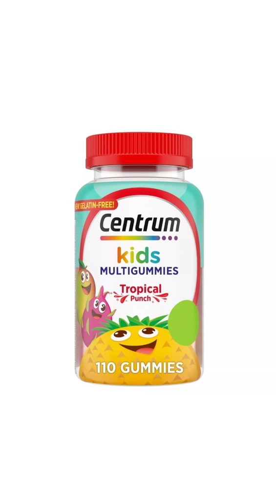 Centrum Kids Multivitamin Gummies Tropical Punch 110 Count 110 Day Supply