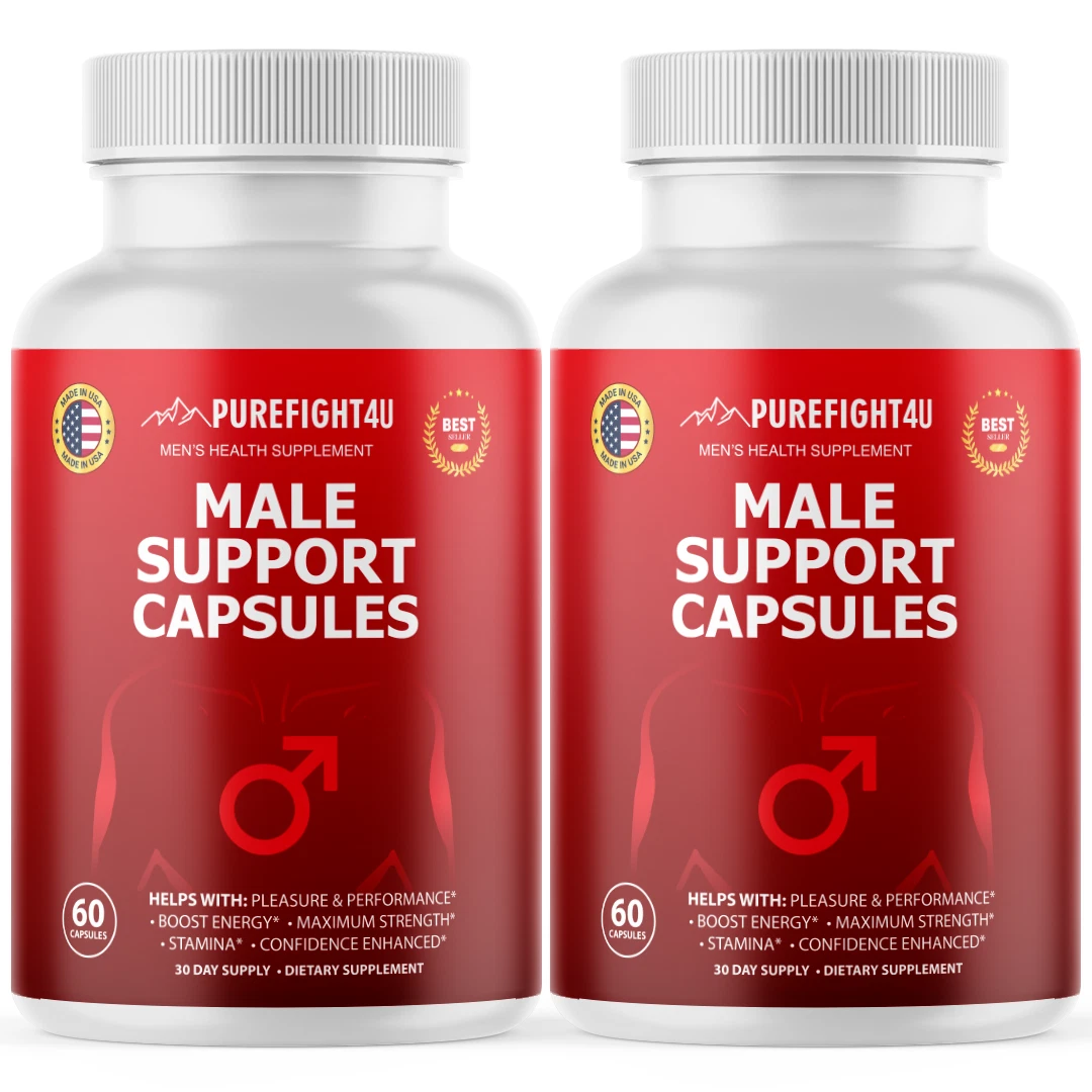 Male Support Capsules Helps Male Pleasure & Performance Supplement 2 Bottles
