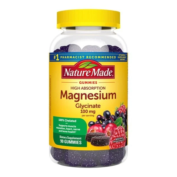 Nature Made Magnesium Glycinate 100 mg Gummies, 90 Gummies