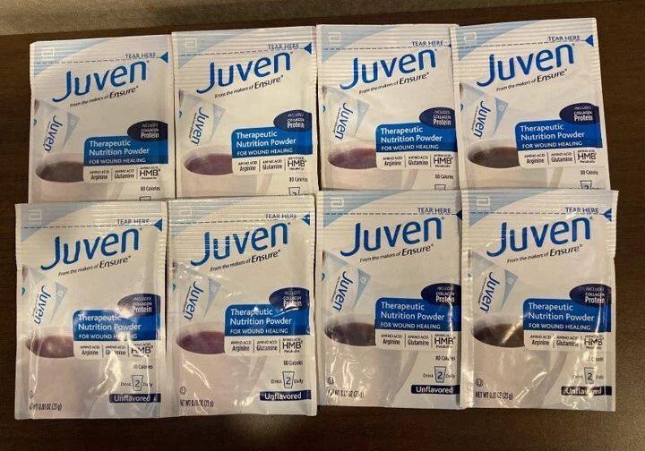 Juven WOUND HEALING Therapeutic Nutrition Drink | Plain | 8 Packets .97oz each