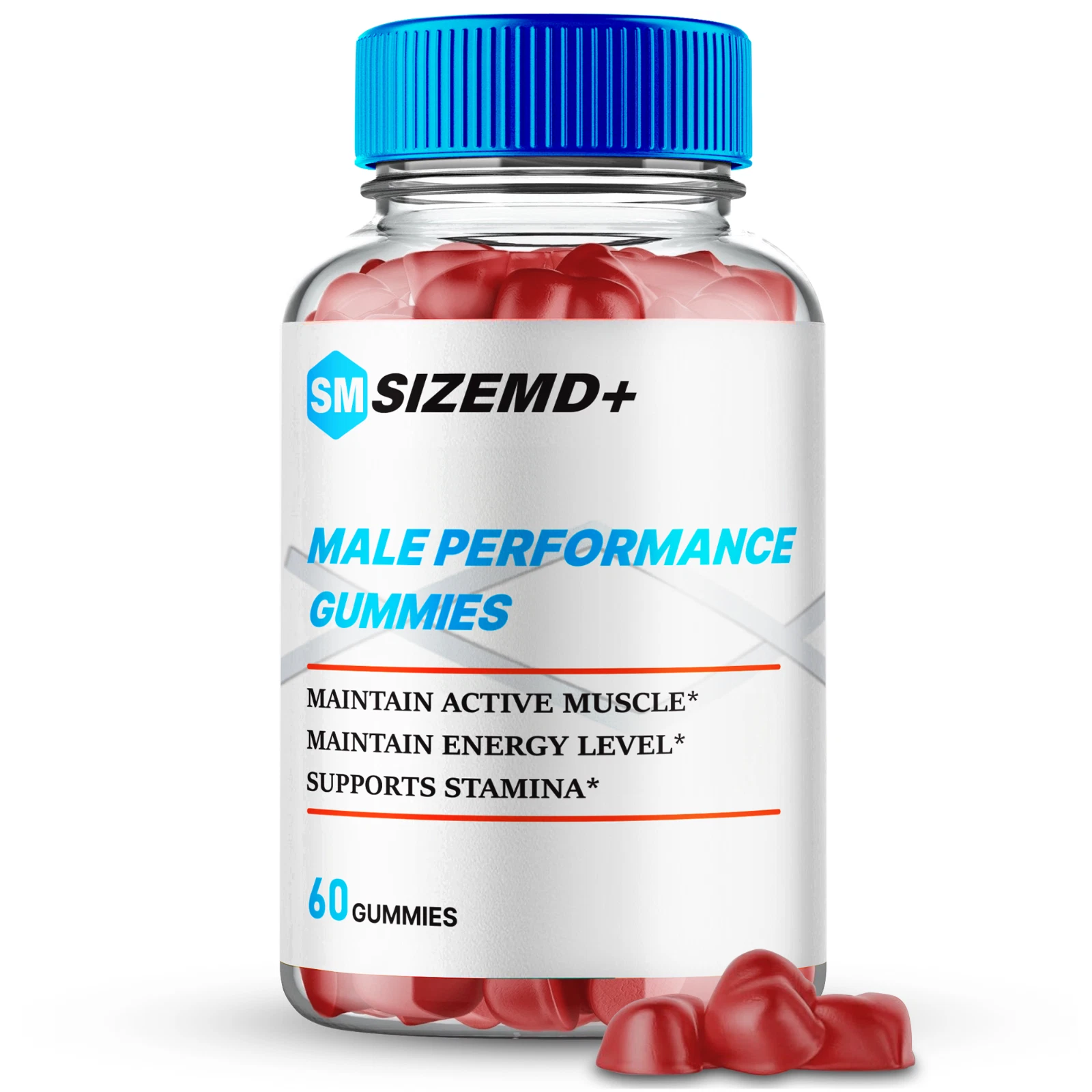 SizeMD+ for Men Gummies, Maximum Strength Male Performance Gummy 60ct